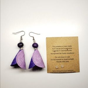 Hand made purple colorfull earrings